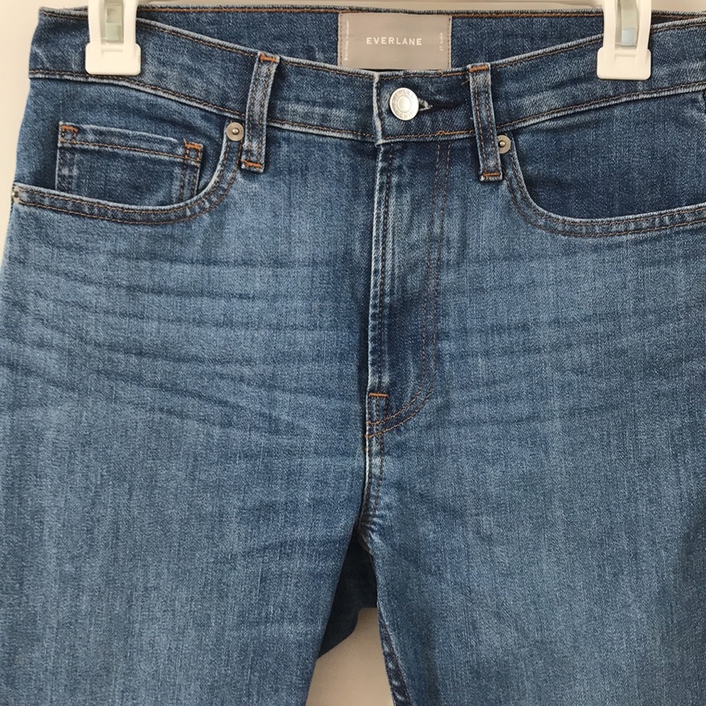 Everlane Ankle Jeans sz 27 ankle excellent condition  medium blue wash 5 pocket - Picture 2 of 10